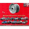 1 cerchio Super RS 8x16 5x112 Mercedes R107 W123 W126 W116 silver/diamond cut