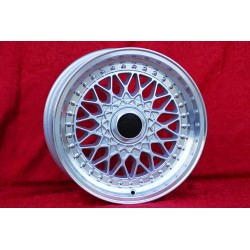 1 wheel Super RS 8x16 5x120 BMW serie 5 E12 E28 E34 serie 6 E24 serie 7 E23 E32 E3 E9 silver/diamond cut