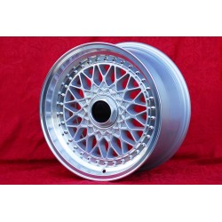 1 cerchio Super RS 8x16 5x112 Mercedes R107 W123 W126 W116 silver/diamond cut