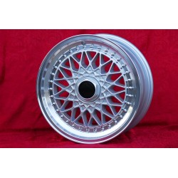 1 cerchio Super RS 7x16 5x120 BMW serie 5 E12 E28 E34 serie 6 E24 serie 7 E23 E32 E3 E9 silver/diamond cut