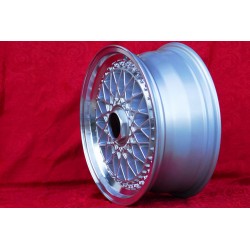 1 cerchio Super RS 7x16 5x120 BMW serie 5 E12 E28 E34 serie 6 E24 serie 7 E23 E32 E3 E9 silver/diamond cut