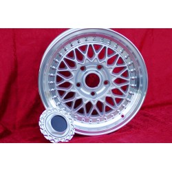 1 cerchio Super RS 8x16 5x120 BMW serie 5 E12 E28 E34 serie 6 E24 serie 7 E23 E32 E3 E9 silver/diamond cut