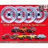 4 wheels WCHE 5.5x13 4x100 BMW Opel 1502-2002 tii 3 E21 Kadett B-C Manta Ascona A-B GT Olympia A Rekord C silver/diamond