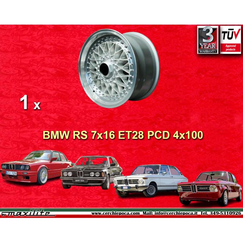 1 wheel Super RS 7x16 4x100 BMW Opel Volkswagen 3 serie E21 E30 Volkswagen Golf 1-3 Scirocco 1 2 Jetta 1 2 Vento Passat