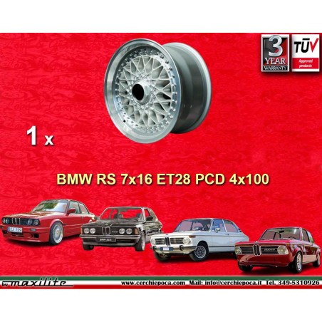 1 cerchio Super RS 7x16 4x100 BMW Opel Volkswagen 3 serie E21 E30 Volkswagen Golf 1-3 Scirocco 1 2 Jetta 1 2 Vento Passa