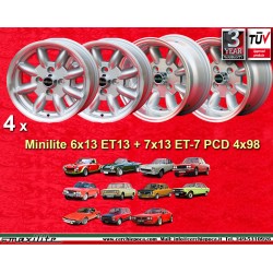 4 wheels Minilite 6x13 +...