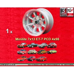 1 wheel Minilite 7x13 4x98...