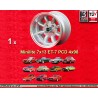 1 cerchio Minilite 7x13 4x98 Fiat Lancia Autobianchi 124 Abarth Berlina Coupe Spider 125 127 128 131 X19 A112 Beta Monte