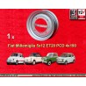 1 Felge OE steel 3.5x12 4x190 Fiat Autobianchi Fiat 500 nuova Cinquecento Bianchina silver