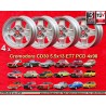 4 jantes Cromodora CD30 5.5x13 4x98 Fiat Alfa Autobianchi Alfasud Giulietta 33 Arna Autobianchi A112 Fiat 124 Berlina Co