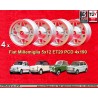 4 cerchi Abarth 5x12 4x190 Fiat Autobianchi 500 Bianchina Nuova Cinquecento silver