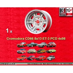 1 cerchio Cromodora CD66 8x13 4x98 Fiat 124 Abarth Spider Coupe silver