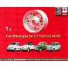 1 wheel Abarth 5x12 4x190 Fiat Autobianchi 500 Bianchina Nuova Cinquecento silver