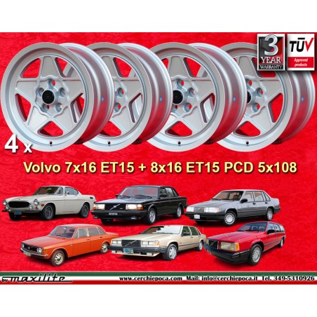 4 cerchi 308 7x16 + 8x16 5x108 Ferrari Volvo Ferrari 208 308 328 w o ABS Mondial 8 Mondial 3 2 w o ABS Volvo 140 160 240