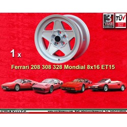 1 Felge 308 8x16 5x108 Ferrari Ferrari 208 308 328 w o ABS Mondial 8 Mondial 3 2 w o ABS (rear axle) silver