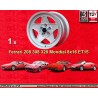 1 cerchio 308 8x16 5x108 Ferrari Ferrari 208 308 328 w o ABS Mondial 8 Mondial 3 2 w o ABS (rear axle) silver