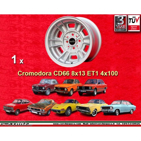 1 cerchio Cromodora CD66 8x13 4x98 BMW Opel Volkswagen  1502 1602 1802 2002 tii 3 E21 Kadett B-C Manta Ascona A-B GT Oly