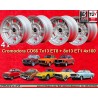 4 Felgen Minilite 7x13 + 8x13 4x100 BMW Opel Volkswagen  1502 1602 1802 2002 tii 3 E21 Kadett B-C Manta Ascona A-B GT Ol