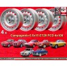 4 cerchi Campagnolo 6.5x15 4x108 Alfa Romeo Giulia 105 Berlina Coupe Spider GTA GTC silver