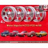 4 wheels Vega 6x14 4x108 Alfa 105 Berlina Giulia Coupe Spider GTC silver/diamond cut