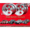 2 Felgen Penta 10x15 5x112 Mercedes w107 w108 w109 Red Pig 300 SEL silver/diamond cut