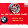 1 cerchio Minilite 7x13 4x100 BMW Opel Volkswagen  1502 1602 1802 2002 tii 3 E21 Kadett B-C Manta Ascona A-B GT Olympia 