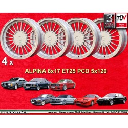 4 Felgen Alpina 8x17 5x120...