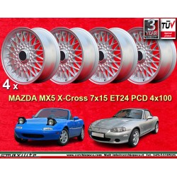 4 Felgen BBS 7x15 4x100 BMW...