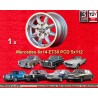 1 cerchio Minilite 6x14 5x112 Ford Mercedes Consul Granada P5 P6 P7 Mercedes 108 109 113 114 115 116 123 silver/diamond 