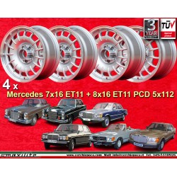 4 wheels Barock 7x16 + 8x16 5x112 Mercedes w107 w108 w109 w116 w123 w126