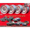 4 wheels Barock 7x16 5x112 Mercedes w107 w108 w109 w116 w123 w126 silver