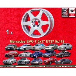 1 jante Evo 7.5x17 5x112 Mercedes Audi Mercedes 124 129 140 201 202 203 204 207 208 209 210 211 212 170 171 172 HO Audi 