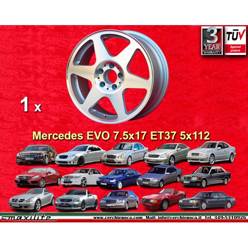 1 wheel Evo 7.5x17 5x112 Mercedes Audi Mercedes 124 129 140 201 202 203 204 207 208 209 210 211 212 170 171 172 HO Audi 