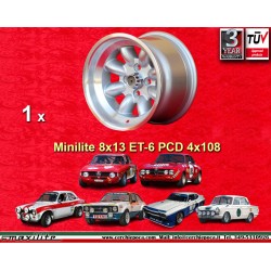 1 wheel Minilite 8x13 4x108...