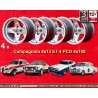 4 cerchi Campagnolo 8x13 4x108 Alfa Romeo Ford Alfa Romeo 105 GT GTA GTC Ford Escort Mk1 2 Capri Cortina Taunus TC silve