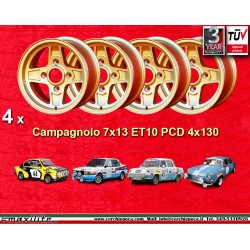 4 cerchi Campagnolo 7x13 4x130 Lancia Fulvia Zagato Coupe gold