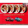 4 jantes Campagnolo 8x13 4x130 Lancia Fulvia Zagato Coupe gold/diamond cut