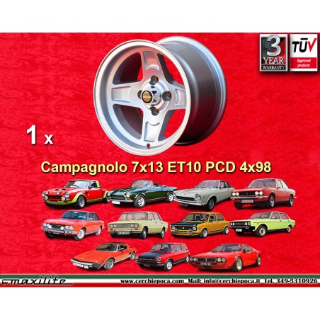 1 Felge Campagnolo 7x13 4x98 Fiat Lancia Autobianchi 124 Abarth Berlina Coupe Spider 125 127 128 131 X19 A112 Beta Monte