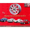 1 cerchio Minilite 5.5x13 4x101.6 Austin Mini MG Mini Mk1-3 Austin Sprite mk1-4 MG Midget silver/diamond cut