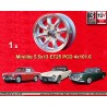 1 cerchio Minilite 5.5x13 4x101.6 Austin Mini MG Mini Mk1-3 Austin Sprite mk1-4 MG Midget silver/diamond cut