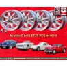 4 cerchi Minilite 5.5x13 4x101.6 Austin Mini MG Mini Mk1-3 Austin Sprite mk1-4 MG Midget silver/diamond cut