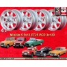 4 wheels Minilite 5.5x13 3x130 Renault R4 R5 R6 silver/diamond cut