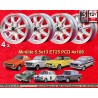 4 cerchi Minilite 5.5x13 4x108 Ford Escort Mk1 Mk2 Capri Cortina Taunus Fiesta silver/diamond cut