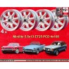 4 Felgen Minilite 5.5x13 4x108 Ford Escort Mk1 Mk2 Capri Cortina Taunus Fiesta silver/diamond cut