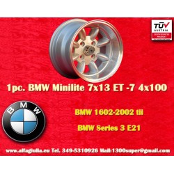 1 Felge Minilite 7x13 4x100...