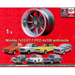 1 wheel Minilite 7x13 4x108...