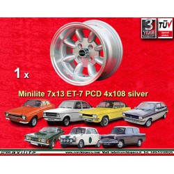 1 wheel Minilite 7x13 4x108...