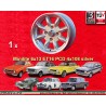 1 wheel Minilite 6x13 4x108 Ford Lotus Talbot Sunbeam Escort Mk1-2 Capri Cortina Caterham Seven Westfield silver/diamond