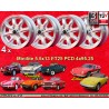 4 wheels Minilite 5.5x13 4x95.25 Triumph Spitfire TR7 Herald GT6 Vitesse Lotus Europa silver/diamond cut