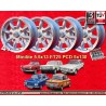 4 Felgen Minilite 5.5x13 + Radschrauben KM8  SW19 10x1x34 60° 5x130 Honda NSU Honda S600 S800 NSU TT TTS 110 1200C Wanke